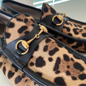 Gucci Horsebit Loafers in Pony with Cheetah Animal Print